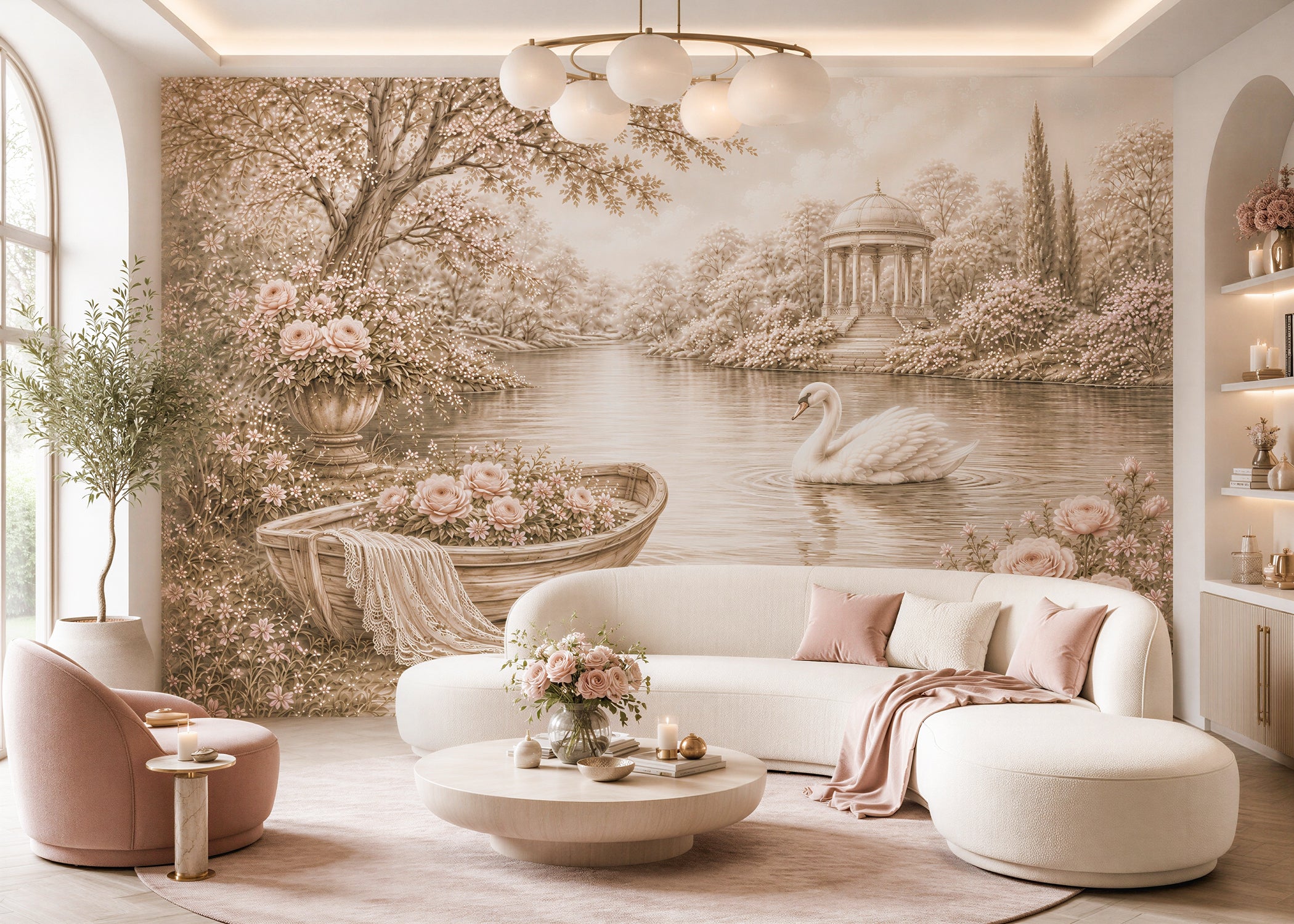 Rose Lake | Botanical Series Wall Mural