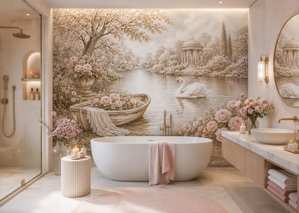 Rose Lake | Botanical Series Wall Mural