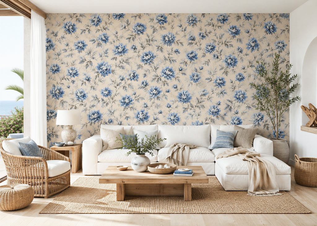 Blue Bloom | Botanical Series Wall Mural