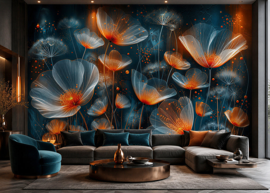 Ember Bloom | Botanical Series Wall Mural
