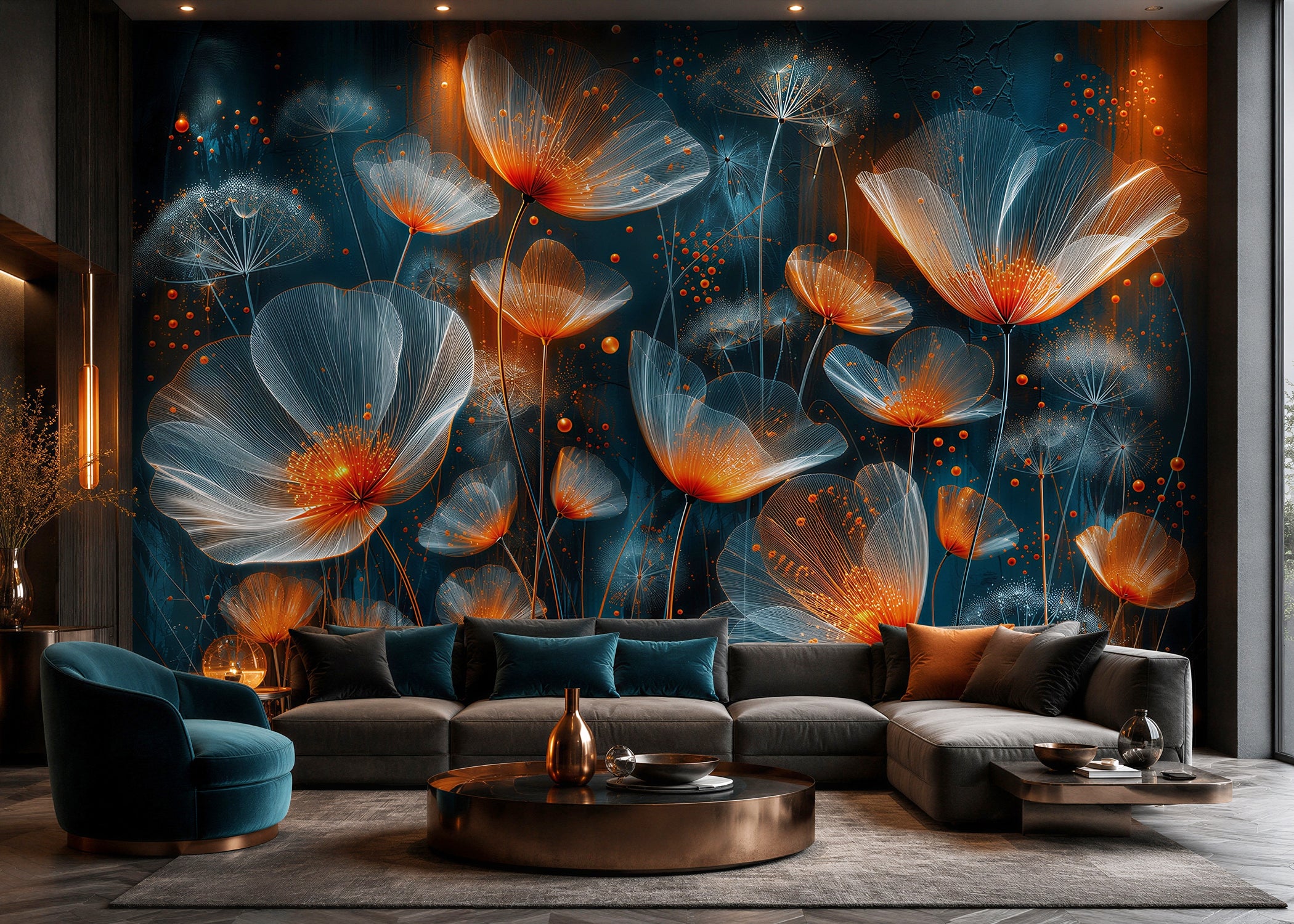 Ember Bloom | Botanical Series Wall Mural
