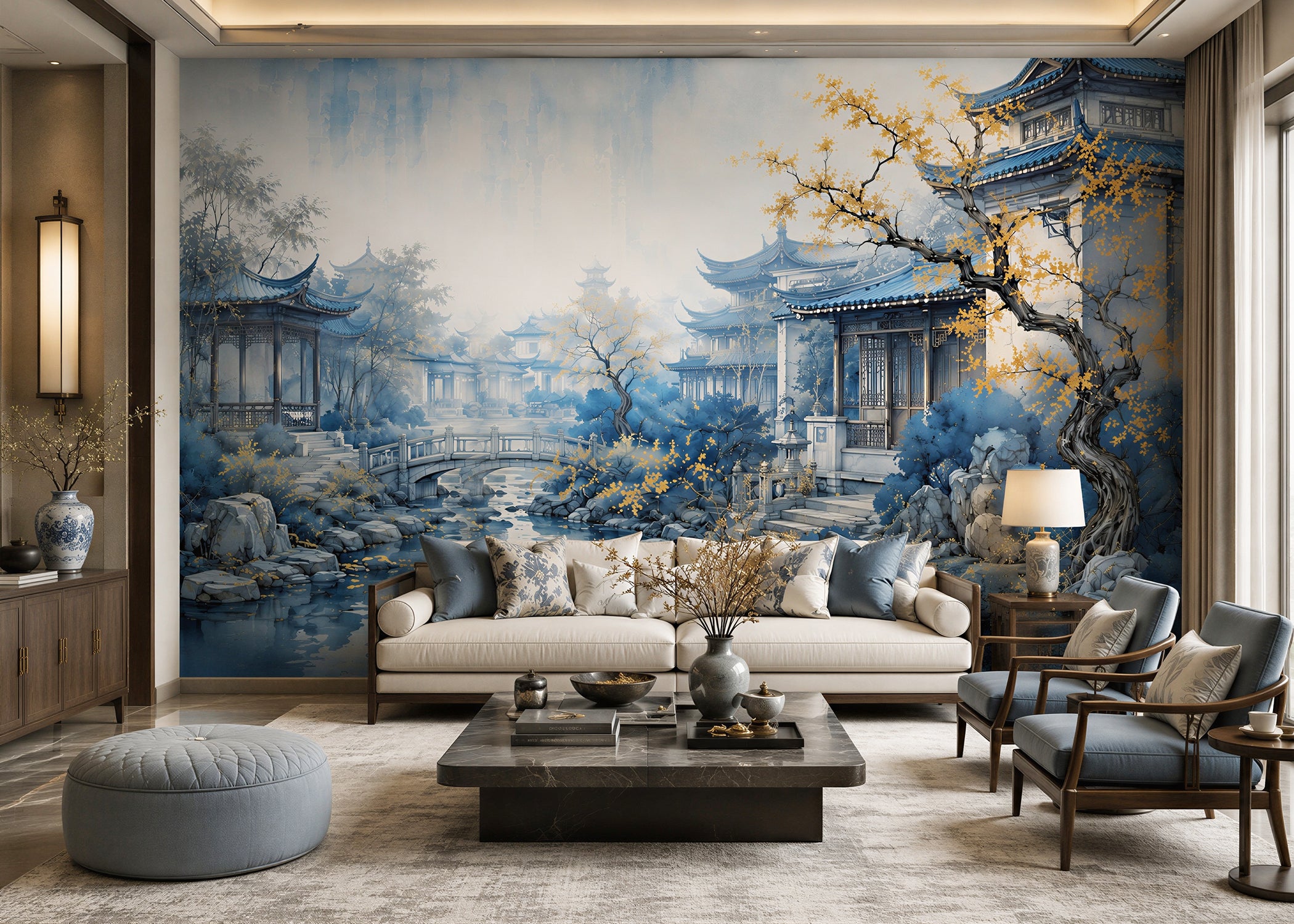 Blue Haven | Chinoserie Series Wall Mural
