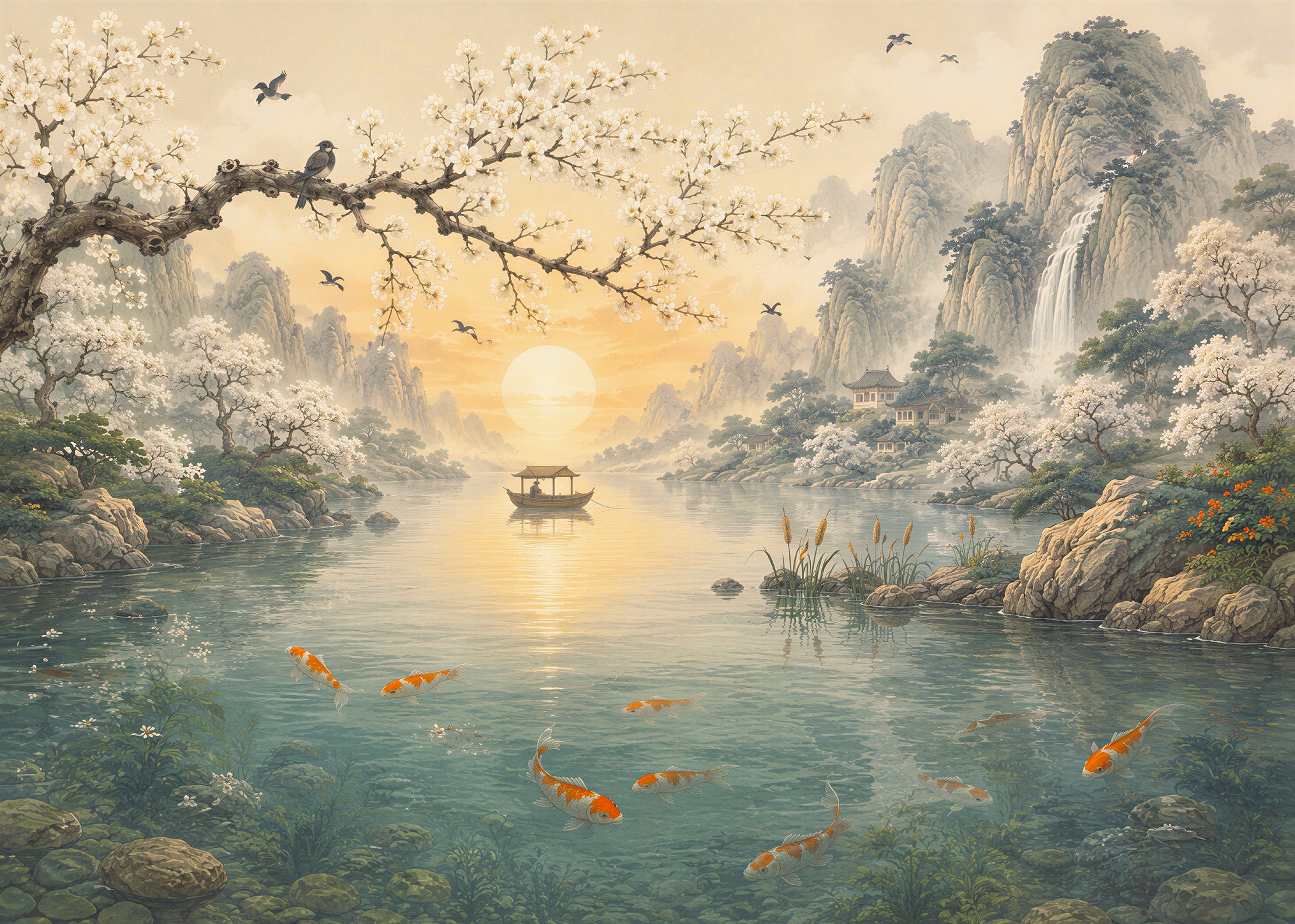 Everspring | Chinoserie Series Wall Mural