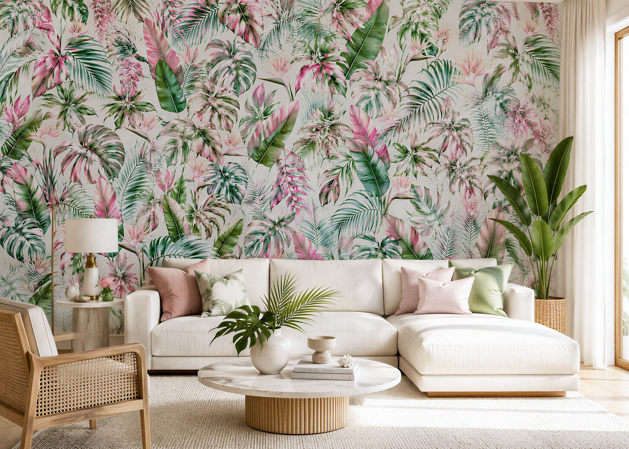 Blush Leaf | Tropical Series Wall Mural